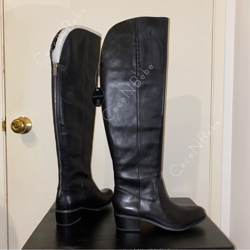 ❤️Leather Over the Knee Back Zip Boots — INC International Concepts —US 7 —Black